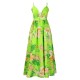 Women Fashion Elegant Beach Printed V-Neck Sleeveless Camisole Dress