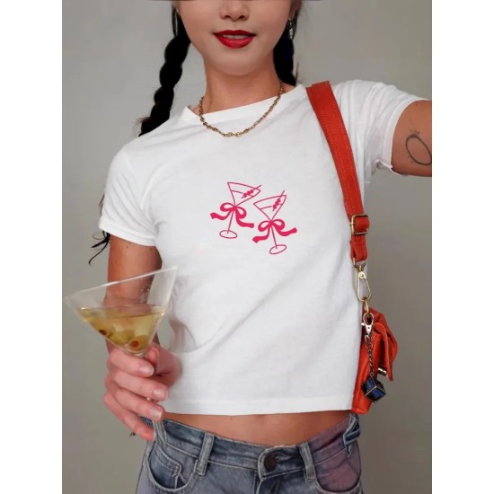 Women'S Casual Summer Short Sweet Spicy Style Design Printing Popular