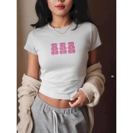Women'S Casual Summer Short Sweet Spicy Style Design Printing Popular