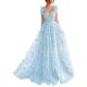 Women Elegant Lace Slit Party Dress