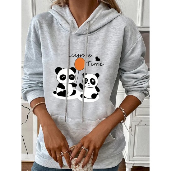 Women Casual Print Hoodie