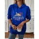 Women Casual Print Hoodie