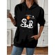 Women Casual Print Hoodie