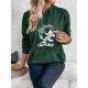 Women Casual Print Hoodie