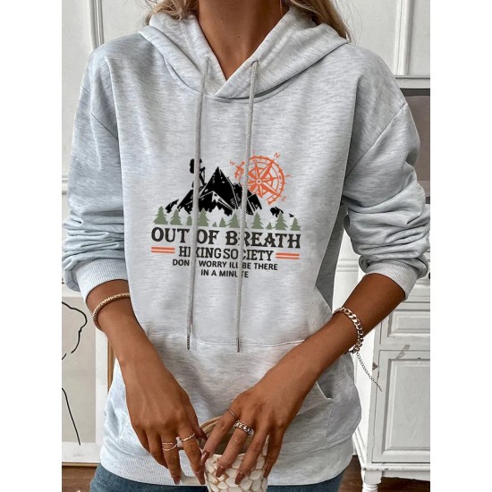Women Casual Print Hoodie