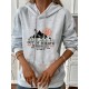 Women Casual Print Hoodie