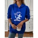 Women Casual Print Hoodie