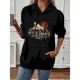 Women Casual Print Hoodie