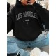 Women Casual Loose Letter-Print Hoodie