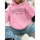 Women Casual Loose Letter-Print Hoodie