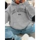 Women Casual Loose Letter-Print Hoodie