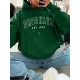 Women Casual Loose Letter-Print Hoodie