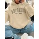 Women Casual Loose Letter-Print Hoodie