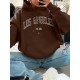 Women Casual Loose Letter-Print Hoodie