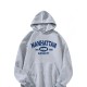 Casual Fashion Printed Loose Fleece-Lined Hoodie