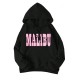 Casual Fashion Printed Loose Fleece-Lined Hoodie