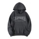 Casual Fashion Printed Loose Fleece-Lined Hoodie