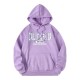 Casual Fashion Printed Loose Fleece-Lined Hoodie