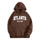 Casual Fashion Printed Loose Fleece-Lined Hoodie