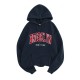 Casual Fashion Printed Loose Fleece-Lined Hoodie