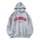 Casual Fashion Printed Loose Fleece-Lined Hoodie