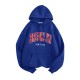 Casual Fashion Printed Loose Fleece-Lined Hoodie