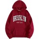 Casual Fashion Printed Loose Fleece-Lined Hoodie