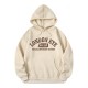 Casual Fashion Printed Loose Fleece-Lined Hoodie
