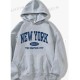 Casual Fashion Printed Loose Fleece-Lined Hoodie
