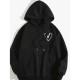 Casual Fashion Printed Loose Fleece-Lined Hoodie