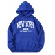 Casual Fashion Printed Loose Fleece-Lined Hoodie