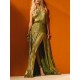 Women Elegant Solid Color Pleated Slit Backless Party Dress