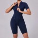 Summer Zipper Short-Sleeved Outer Wearing Fitness Yoga Rompers