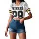 Women Loose Short-Sleeved Crewneck Casual Jersey Top Football Sports T-Shirt