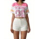 Women Loose Short-Sleeved Crewneck Casual Jersey Top Football Sports T-Shirt