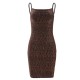 Nightclub Style Women Sexy Shiny Strap Bodycon Dresses