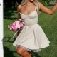 Women Fashion Sling Puff Party Dress