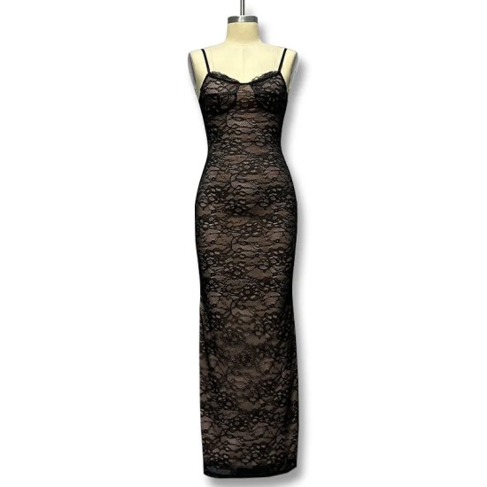 Summer Women Fashion Sexy Lace Sling Party Dress