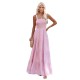 Women Casual Vacation Solid Color Pleated Sleeveless Loose Dress
