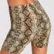Fashion Sexy Leopard Snake Sports Yoga Biker Shorts