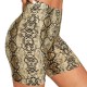 Fashion Sexy Leopard Snake Sports Yoga Biker Shorts