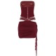 Women Fashion Sexy Solid Color Pu Leather Splicing Tube Top Tight Skirts Two-Piece Set