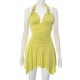 Nightclub Women Sexy Fashion Solid Color Neck Dress