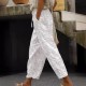 Summer Floral Embroidered Lace-Up Casual Women Crop Pants