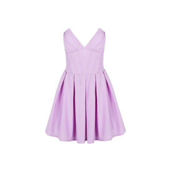 Women Elegant Solid Color Strapless Puffy Party Dress