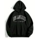 Women Casual Letter-Print Loose Hoodie