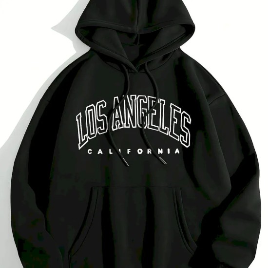 Women Casual Letter-Print Loose Hoodie