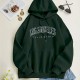 Women Casual Letter-Print Loose Hoodie