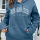 Women Casual Letter-Print Loose Hoodie