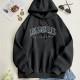 Women Casual Letter-Print Loose Hoodie
